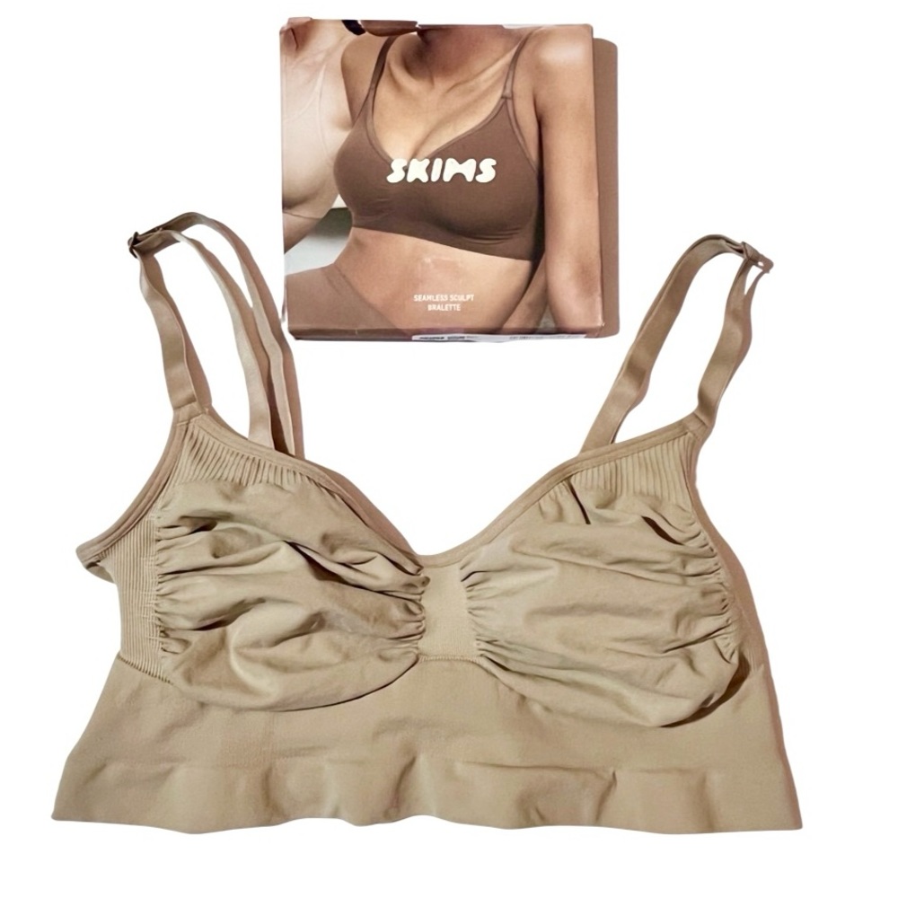 SKIMS Seamless Sculpt Bralette Sz 2X Color Clay New with Box
